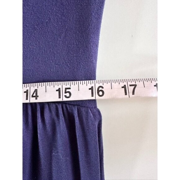 The Nines by Hatch Dress M Navy Blue Long Sleeve Stretchy Jersey Knit Maternity - Picture 8 of 9